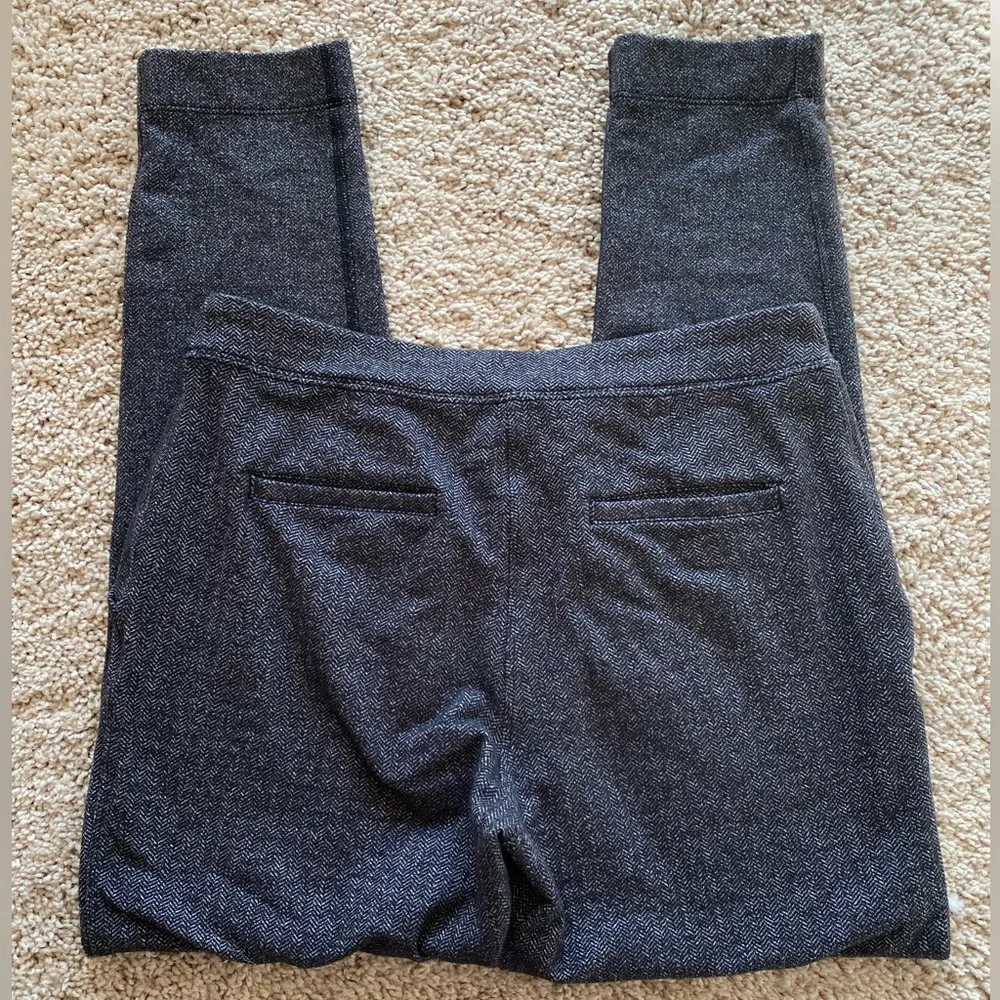 Lululemon Athletica Jet Crop Slim Giant Herringbone Black Heathered Pants Size S